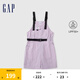Gap女裝夏季時尚UPF50+防曬機(jī)能風(fēng)背帶短褲寬松工裝褲466246 紫色 S (160/80A)亞洲尺碼