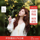 茵曼（INMAN）歐若風(fēng)鏤空薄針織短袖T恤女裝2025年夏季新款開衫上衣 淺杏色 M