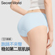 SecretWorld內(nèi)褲女士100全棉a類純棉夏季薄款大碼無痕學生中腰10A級抑菌褲頭