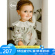 OAK FAMILY女孩長(zhǎng)袖兒童連衣裙女童公主裙子童裝 【兒童】絨球兔 90 cm