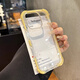 小莓介四角氣囊透明四色邊框適用于iPhone16promax手機(jī)殼情侶蘋果15全包高級(jí)感14簡約13亞克力軟邊保護(hù)套 【奶油黃】軟邊大氣囊 iPhone 16 Pro