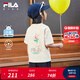 FILA KIDSx原田治聯(lián)名系列斐樂兒童T恤2025夏季新款小童短袖上衣 云苓杏-LK 130