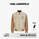 Karl Lagerfeld卡爾拉格斐春季新款粗花呢夾克男裝老佛爺1K1D70101851 米咖色 M