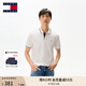 TOMMY JEANS【潮流鑲邊】25夏季男裝純棉珠地網(wǎng)眼商務翻領短袖T恤POLO20745 白色YBL L