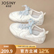卓詩尼德訓(xùn)鞋女2025秋季新款內(nèi)增高學(xué)院風(fēng)輕便小白鞋透氣女鞋休閑運(yùn)動(dòng)鞋 米/藍(lán) 39