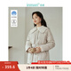 茵曼（INMAN）白鴨絨九江羽絨服2024冬女裝新款羊羔毛輕暖翻領(lǐng)長袖收腰外套 淺杏格 M