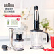 博朗 BRAUN MQ7045X德國(guó)手持式料理棒 多功能絞肉碎冰電動(dòng)料理機(jī) 無(wú)級(jí)變速 黑色 現(xiàn)貨
