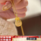 可穎金包銀拉絲錢袋吊墜項鏈女韋雪同款花絲小福袋子掛墜鎖骨鏈禮物 拉絲福袋送項鏈約5克+金1克