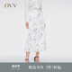 OVV【星辰印花系列】2024春夏新款女裝A字休閑中長半身裙 象牙白22 M