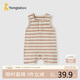 童泰（TONGTAI）嬰兒連體夏季寶寶衣服兒童外出哈衣爬服TS42X498-DS咖色80cm