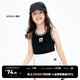 little MO&Co.抑菌 童裝夏裝女童無袖背心修身上衣兒童外穿中大童 黑色 120 120/56
