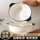 司晨湯碗家用陶瓷創(chuàng)意高級(jí)感雙耳大碗大號(hào)湯盆泡面碗餐具微波爐專用碗 2個(gè)雙耳豎紋大湯碗