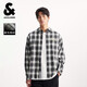 杰克·瓊斯（JACK&JONES） 男裝襯衫時(shí)尚百搭潮個(gè)性衣身格紋舒適全棉翻領(lǐng)休閑上衣225305019
