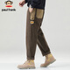 大嘴猴（paul frank）休閑褲男士秋季美式復古褲子男潮牌工裝褲男寬松男褲 咖色 L