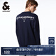 杰克·瓊斯（JACK&JONES）春季男裝衣服潮流字母純棉上衣運(yùn)動衛(wèi)衣長袖打底衫多色衛(wèi)衣套頭衫 E38 深蘭色 S 170