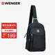 威戈（WENGER）瑞士軍刀3.7L斜挎包胸包腰包高端單肩包通勤便攜包男