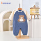 顆粒熊嬰兒衣服秋冬季夾棉連體衣嬰幼兒童裝母嬰A類(lèi)可愛(ài)卡通新生兒衣服 藍色小熊 90cm
