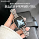 表帶哥適用蘋果手表表帶apple watch S10不規(guī)則金屬鑲鉆夏天夏季透氣iwatchs10手鏈男款配銀保護殼46MM