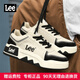 Lee板鞋男士休閑鞋2025秋冬季新款男鞋女鞋厚底情侶舒適運動(dòng)鞋子男潮 黑色 43 男款 皮鞋碼