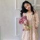 女童連衣裙早秋2025新款兒童碎花裙子針織外套春秋款花朵裙子洋氣 套裝【連衣裙+外套】 150