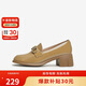 他她粗跟樂福鞋女小皮鞋亮面單鞋商場(chǎng)春同款WCNA4AA4 杏色 35