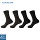 舒雅（Schiesser）男士襪子Becover系列莫代爾錦綸桑蠶絲男襪【4雙裝】E5/22345K 黑色+灰色 4雙 M 25-26cm
