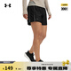 安德瑪（UNDERARMOUR）春夏Tech Play Up女子5英寸輕便訓(xùn)練運(yùn)動(dòng)短褲1389884 黑色001 XL