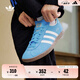 adidas「T頭鞋」STADT經(jīng)典時尚薄底運動板鞋男女阿迪達斯三葉草   藍色/亮白/漢玉白   42