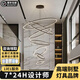 塔林挑空兩層別墅復(fù)式樓大吊燈挑高小loft公寓中空客廳燈極簡現(xiàn)代簡約 咖啡色（遙控調(diào)光 吊線可調(diào)） 六圈高3.5米12+10+8+6+4+3