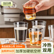潔日邦一次性航空杯200ml*50只臺(tái)階式食品級(jí)透明加厚家用水晶太空杯