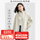 佐丹奴軟殼衣女春季防潑水加絨保暖外套中長款戶外夾克女05374704 37燕麥卡其 L