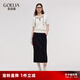 歌莉婭天絲套裝女2025新款夏季減齡一整套穿搭兩件套裙1E6CAA0V0 05W米白 M