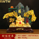 RWTW財福安泰招財貓擺件發(fā)財樹中式客廳玄關(guān)酒柜裝飾品喬遷新居禮物 36cm WM財福安泰彩繪色 約37*18*