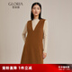 歌莉婭Gloria/歌莉婭   100支全羊毛背心裙  11CL4K220 86Y咖啡色 S