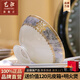 藝汐釉下彩碗碟套裝家用輕奢高檔骨瓷景德鎮(zhèn)喬遷送禮碗盤餐具整套組合 高溫骨質(zhì)瓷丨皮箱裝丨 60件套