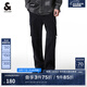 杰克·瓊斯（JACK&JONES）衣服男裝907寬松牛仔褲男多口袋工裝褲直筒潮流黑灰褲子品牌男褲 深灰牛仔 30 170 W30/L30