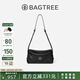 BAGTREE【明星同款】包包樹(shù)奶盒包植鞣皮新輕奢單肩斜挎Hobo女包七夕禮物 檀黑色-小號【雙磁吸款】 高級小眾