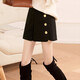 絲柏舍闊腿靴褲2025秋裝新款女裝復古顯瘦高腰通勤休閑短褲