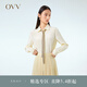 OVV【愛情而已同款】2023春夏新款女裝30MM重縐真絲隨附飄帶經(jīng)典襯衫 淺黃（凈色）01 M