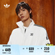 adidas情侶款復(fù)古風(fēng)梭織立領(lǐng)夾克外套男女阿迪達斯官方三葉草 亮白 L