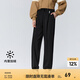 森馬休閑褲女松緊腰加絨衛(wèi)褲運(yùn)動(dòng)風(fēng)冬女士寬松束腳長(zhǎng)褲簡(jiǎn)約ins潮 黑色90001 160/66A/M