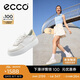 愛步（ECCO）25年夏季新款休閑板鞋女 街頭舞臺219613 石灰色/白色/稻黃色37