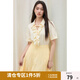 獨束大碼女裝荷葉邊綁帶V領(lǐng)短袖襯衫2025夏裝設計感氣質(zhì)上衣 茴香黃 XL （尺碼：3）