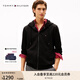 TOMMY HILFIGER25新款秋冬男裝休閑通勤經(jīng)典繡標(biāo)連帽拉鏈開衫衛(wèi)衣外套37243 黑色BDS M （推薦：135-150斤）