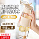 cica吸管杯孕婦產(chǎn)婦專(zhuān)用躺著喝水杯女耐高溫玻璃杯成人帶刻度杯子夏季 （帶重力球）米色 500ml