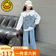 G.DUCKKIDS小黃鴨童裝女童秋裝套裝2025新款兒童衣服女孩牛仔馬甲褲子兩件套 牛仔套裝 120 尺碼5~6歲【110-120cm】