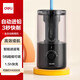 得力（deli）學(xué)生全自動(dòng)電動(dòng)卷筆刀兒童文具三角洞洞鉛筆智能可充電削筆機刨筆刀小火箭生日禮物 【透明款】全自動(dòng)削筆機 黑色
