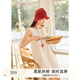 紫涵（ZIHAN）紫涵圓領(lǐng)無袖背心連衣裙女2025夏季新款法式簡約時(shí)尚百搭a字短裙 白色 M