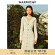 MAXRIENY【波動心弦】法式復(fù)古氛圍感魚尾裙修身V領(lǐng)蕾絲連衣裙 米白 S 01