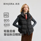 冰潔羽絨服女2025冬季新款立領(lǐng)羽絨馬甲背心外套修身保暖休閑百搭 黑色 M 165/88A